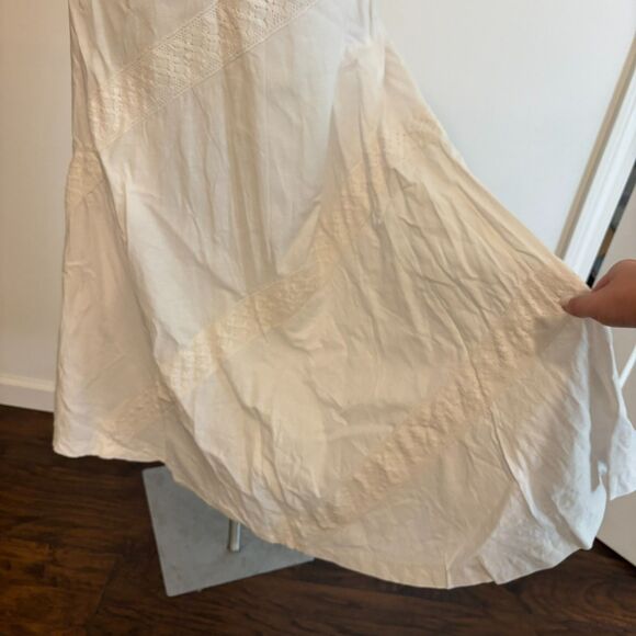 Saint Tropez West size 10 100% Linen Flowy Boho Neutral Maxi Skirt - Picture 4 of 9